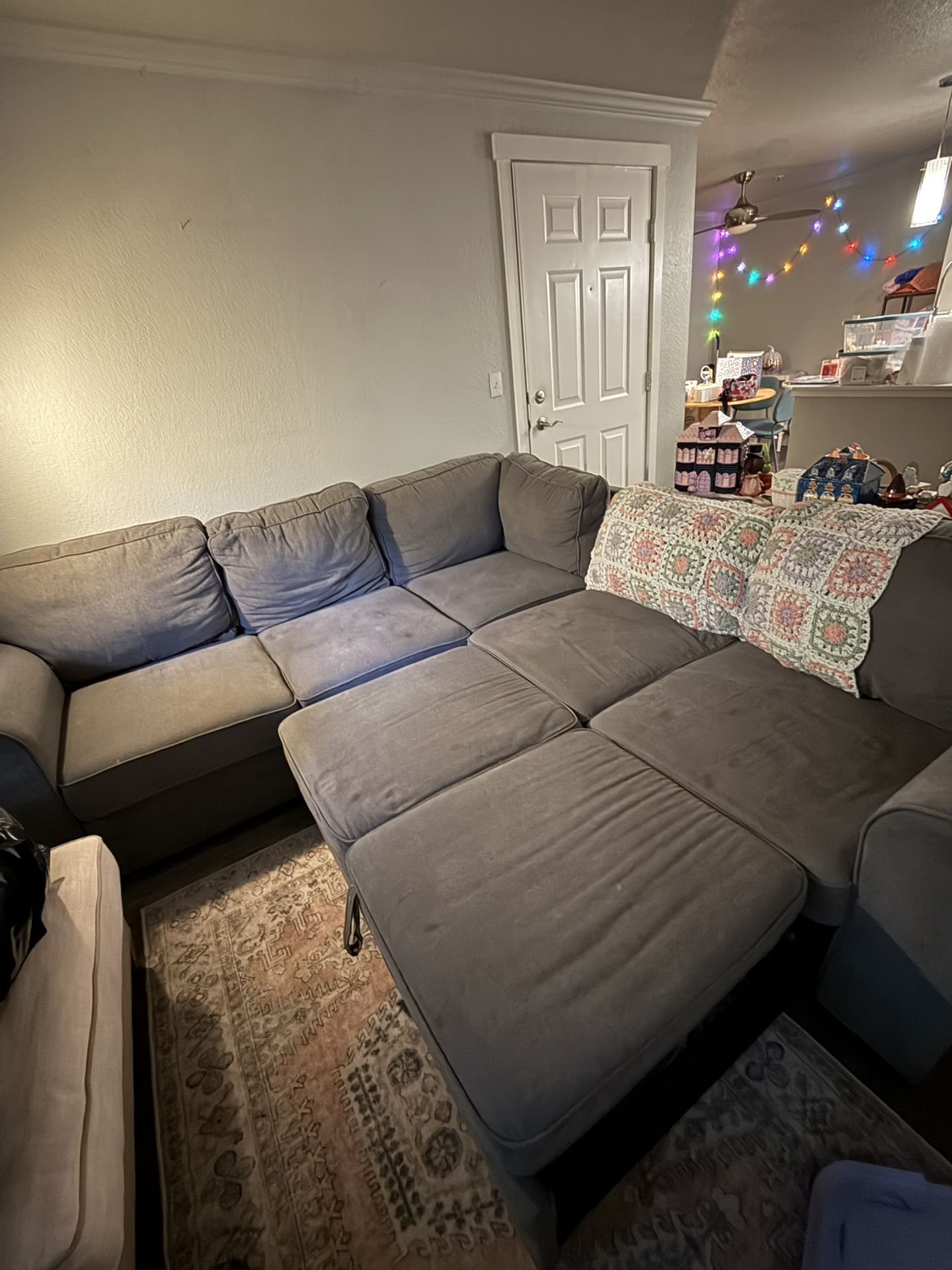 Grey Sectional Pullout Couch