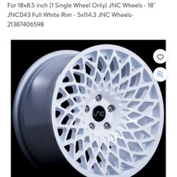 JNC 18”X8.5” +35 Wheels