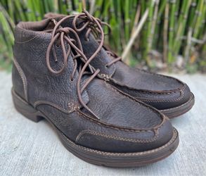 Durango Red Dirt Rebel Moc-Toe Lacer Boots.. Sz 9.5M Men’s.. Oil & slip resistant.. Located west roseville..