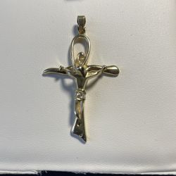 YELLOW GOLD CRUCIFIX  PENDANT 