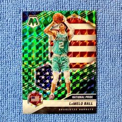 Lamelo Ball Rookie Green National Pride Mosaic Prizm no.257 Charlotte Hornets 