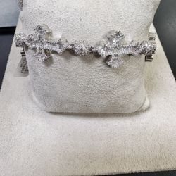 14k Men’s Tennis Bracelet 6.5 Carat Diamonds 