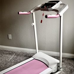 TREADMILL. 800w 5 Speed Pink Foldable Treadmill
