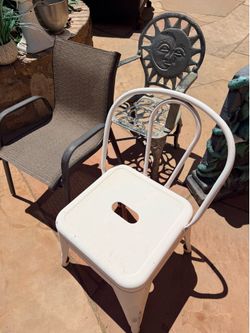 Kids outdoor patio chairs including vintage