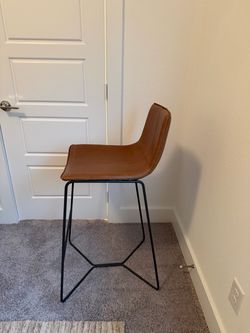Modern Bar Stool with Metal Base