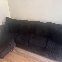 Black Corduroy Sofa