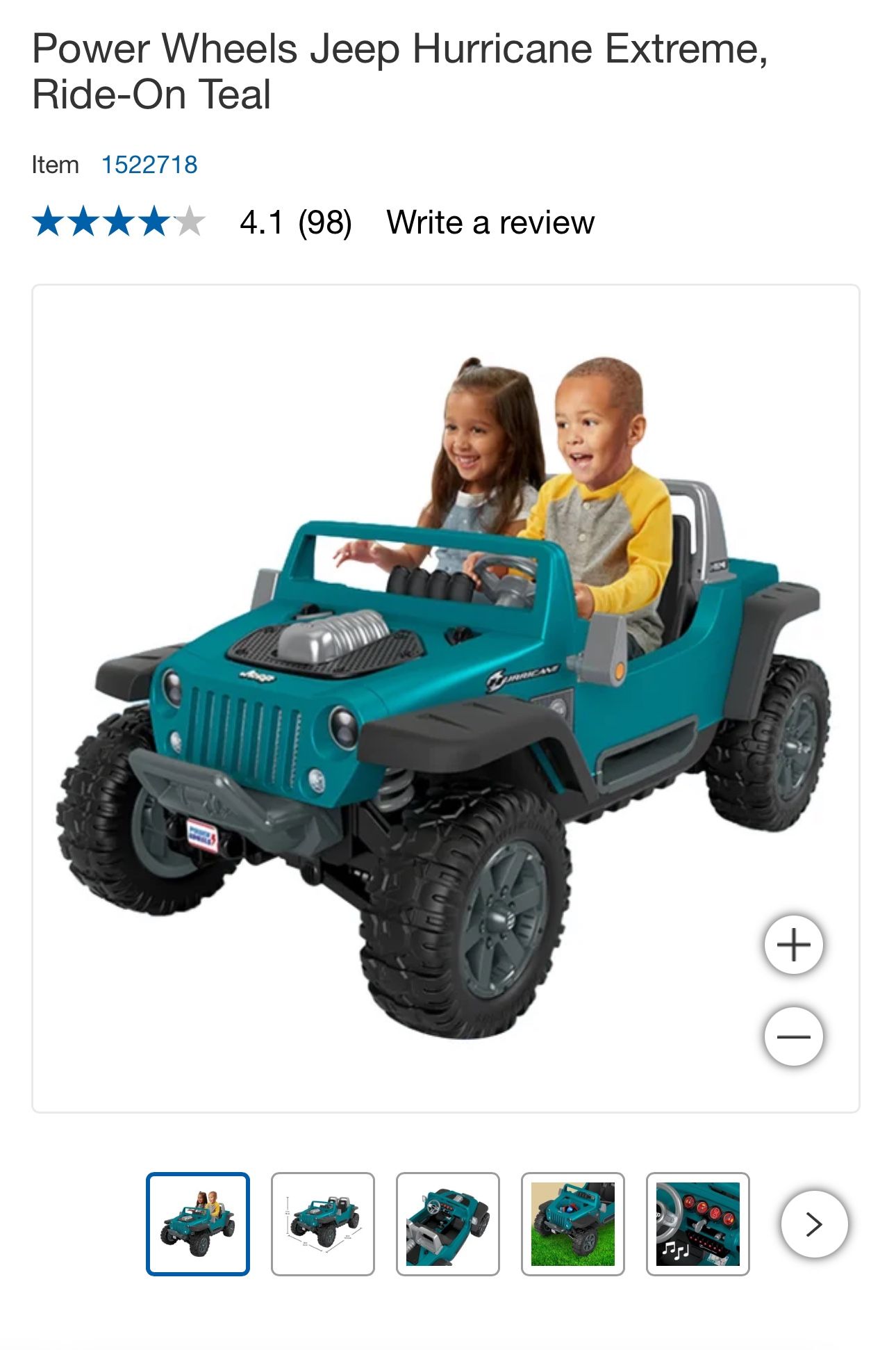 Power Wheels Jeep Hurricane Extreme, Ride-On Teal