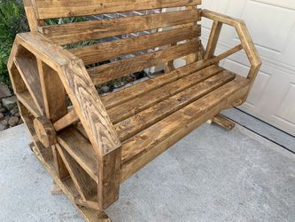 Wooden benches farm style