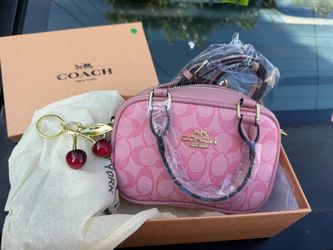Coach Pink Signature Mini Crossbody Bag