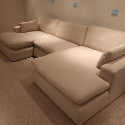 Double Chaise Cloud Comfy Plush Sectional Sofa Couch 