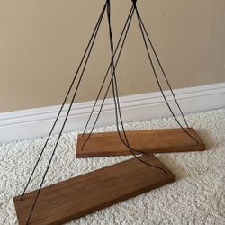 Hanging Wood Shelves With Hardware