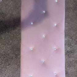 Pink Cushioned Chair With Compartment