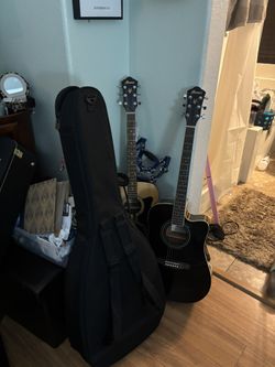Black 6-string Ibanez guitar
