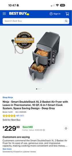 Ninja Smart DoubleStack XL 2-Basket Air Fryer