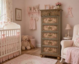 Stunning grungy French country finish tall dresser