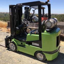 Clark CGC30 Forklift, Mitsubishi 4G64 Propane, High Lift,Side Shift