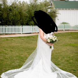 Veil Cathedral Length Hand Sewn Lace Veil