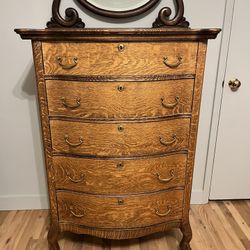 Antique Dresser With Mirror