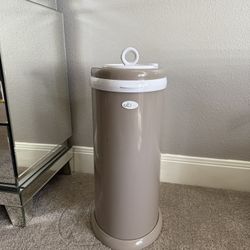 Taupe Stainless Steel Ubbi Diaper Pail