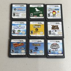 Nintendo 3ds 9 Game Lot - Marvel Super Hero Squad, My Sims, Track Attack, & More