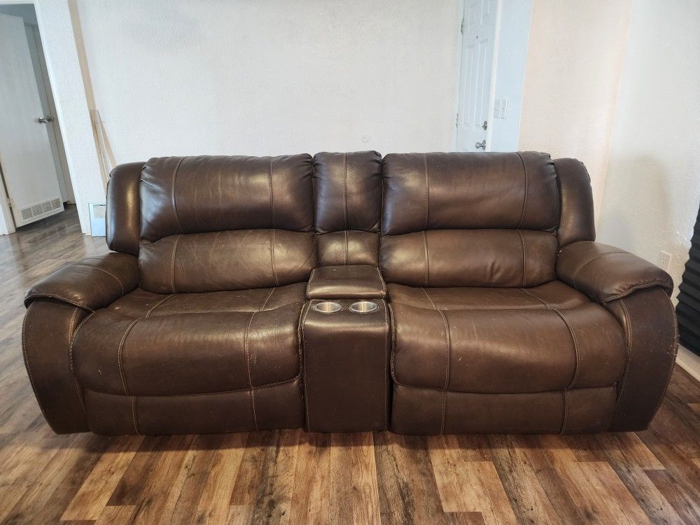 Leather Reclining Couch