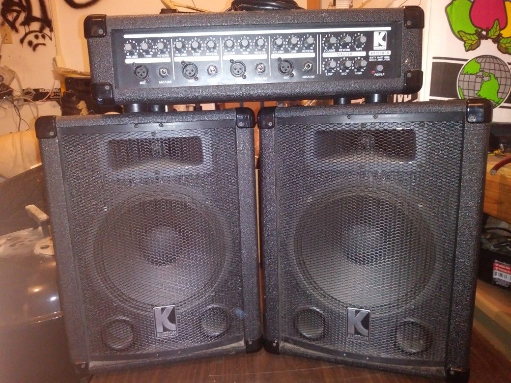Kustom kpm 4060 mixer amp an speakers