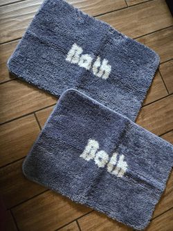 Set of 2 bath nonslip rugs/ Set de 2 tapetes