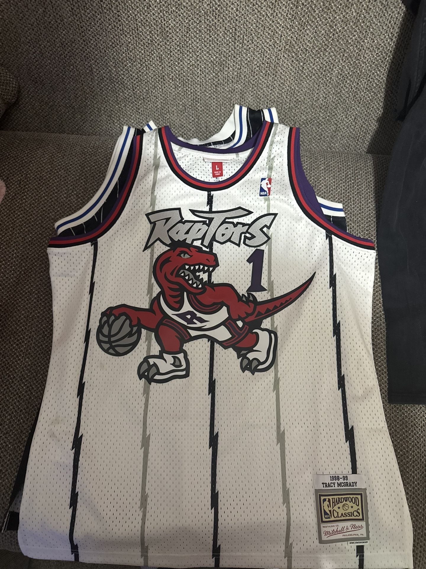 NBA Throwback jerseys .. Real Deal Only Worn Both Jerseys Twice .. They Just Been hanging In My Closet