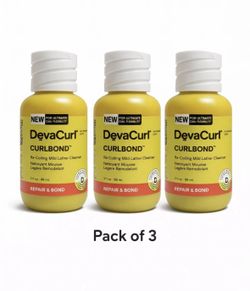 Deva Curl CurlBond Re-Coiling mid lather cleanser 3 oz Travel Size Set of 3