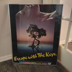 Escape With The Keys Key West Framed Poster Wall Art