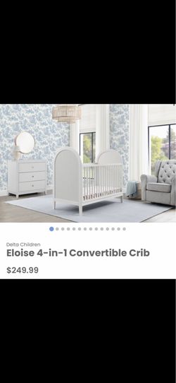 Crib/ Eloise 4in1 Convertible Crib/ baby/ toddler/ nursery/ furniture/ bed/ New