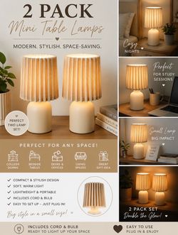 Perfect set of small table lamps Brand NEW!