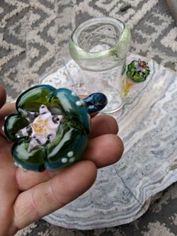 Peyote Cacti glass art