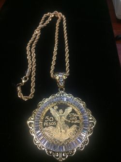 24 inch gold plated rope chain