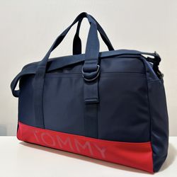 Tommy Hilfiger Gym Travel Duffle Duffel Bag Blue Red
