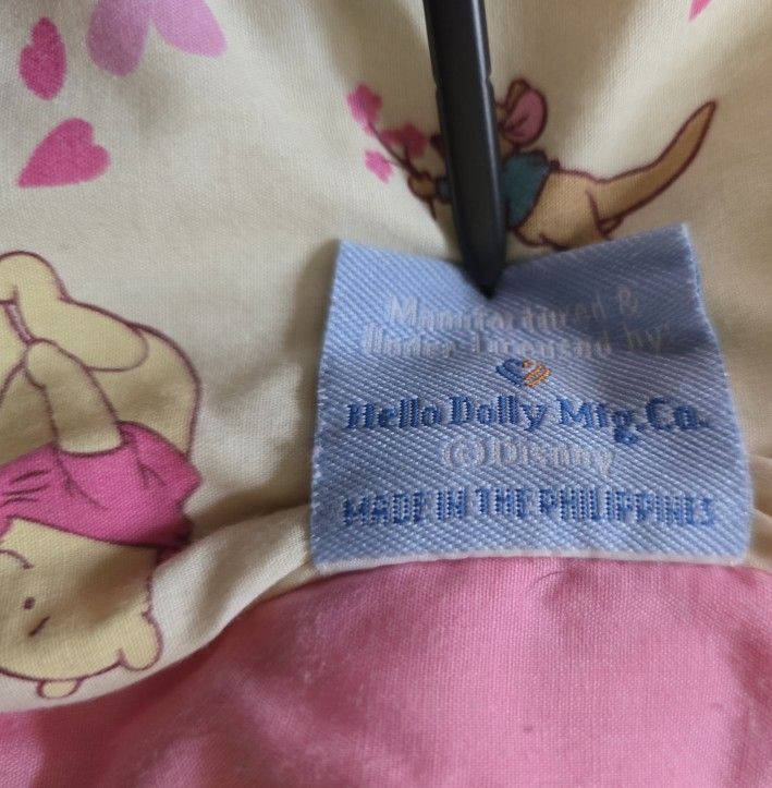 Vintage Disney Baby Winnie Pooh Roo Flowers For You Baby Blanket 35 X 47