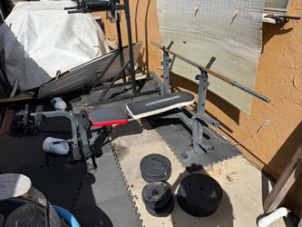 bench press plus weights and leg extension