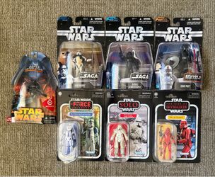 Star Wars SAGA TVC ROTS Galactic Empire Stormtrooper 7 Figure Lot