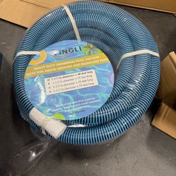 VINGLI 1.5-in x 40ft Swimming Pool Vacuum Hose Blue