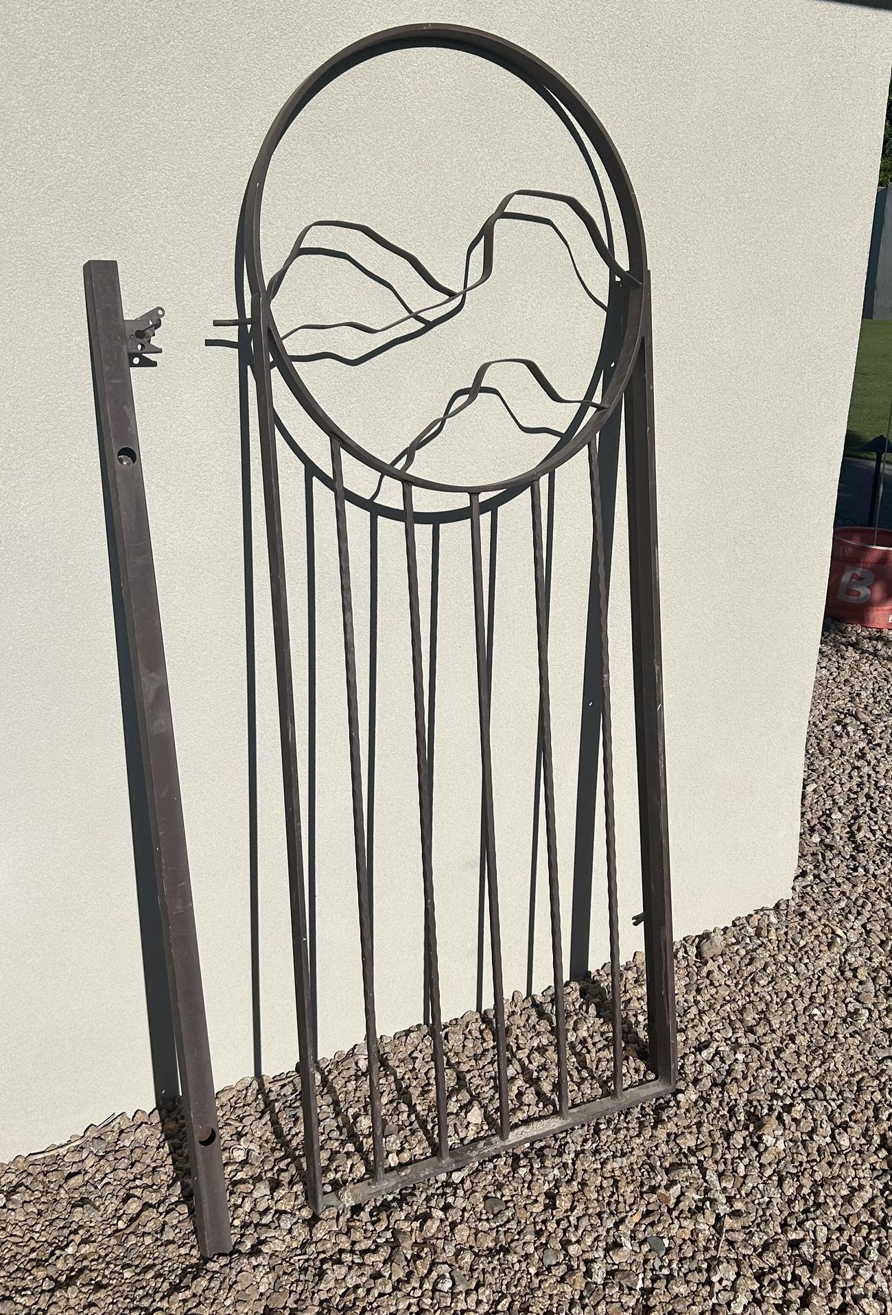 Custom Wrought Iron Gate – Unique Mountain Design