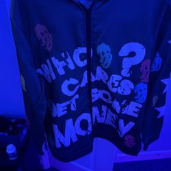 Y2K Print Pattern Loose Casual Comfortable Hooded Zipper Retro Couple Coat