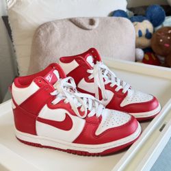 Nike Dunk High Retro – White/University Red (GS 4Y)