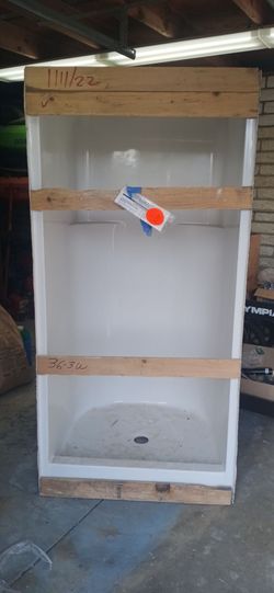 Fiberglass shower enclosure