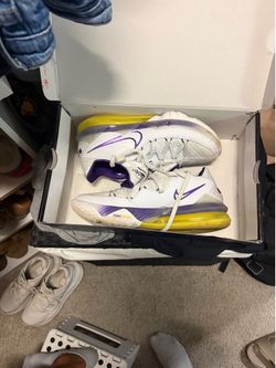 Lebron XV11 low (LAKERS) Size 10.5. Fits tight and could fit 9.5 or 10