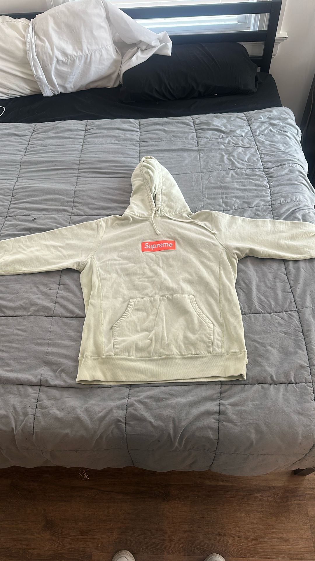 Supreme Lime Green Box Logo Hoodie