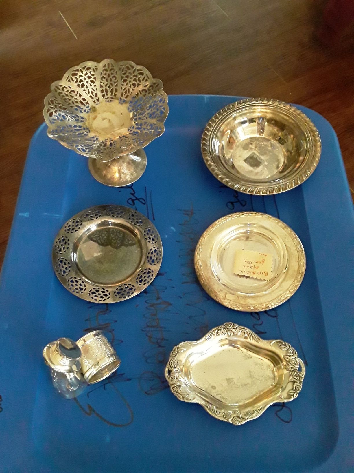 Six silver pieces