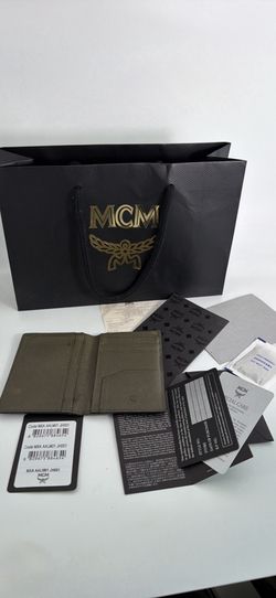 Authentic MCM bifold wallet features