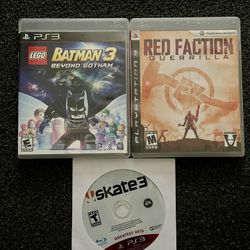 PS3 Game Bundle:Lego Batman 3, Red Fraction, Skate 3