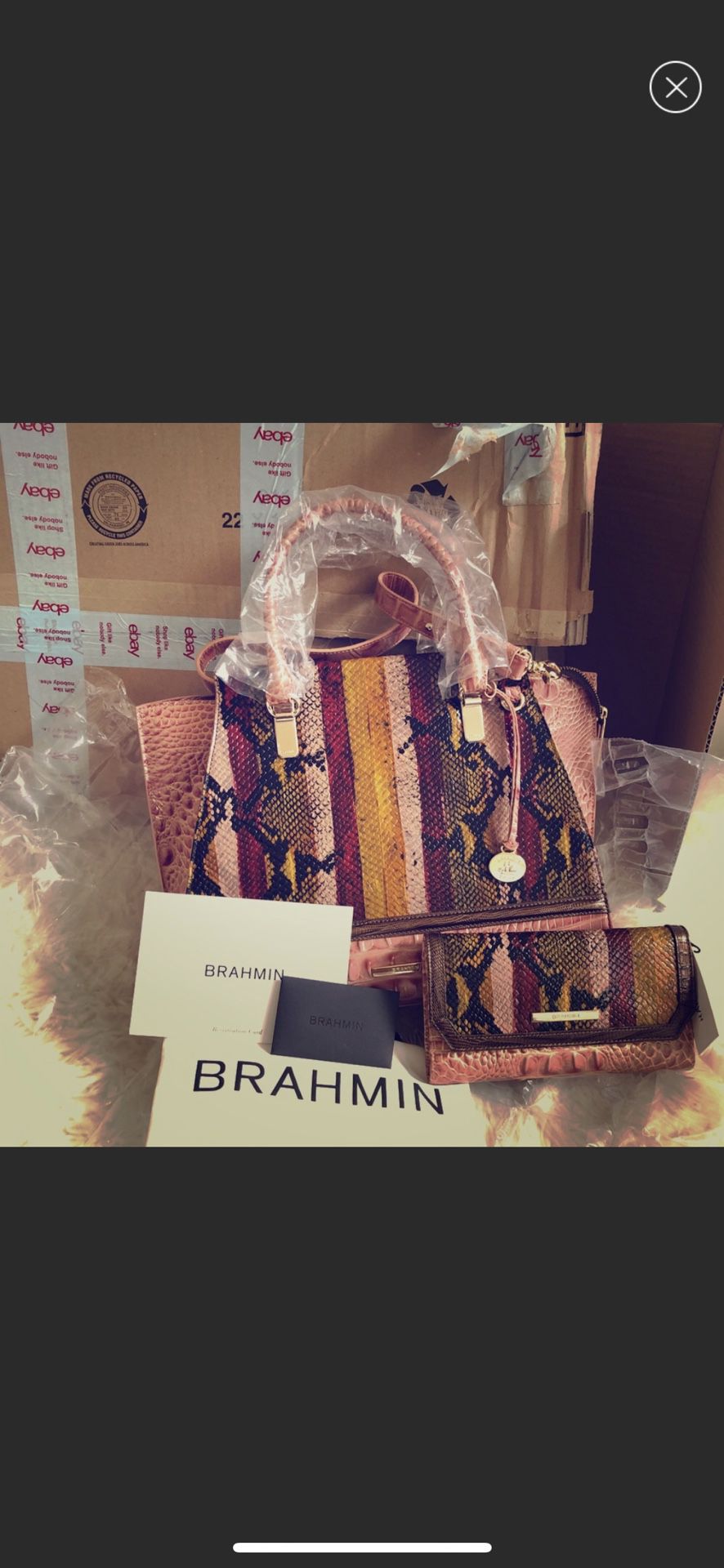 BRANDNEW Authentic Brahmin satchel and wallet