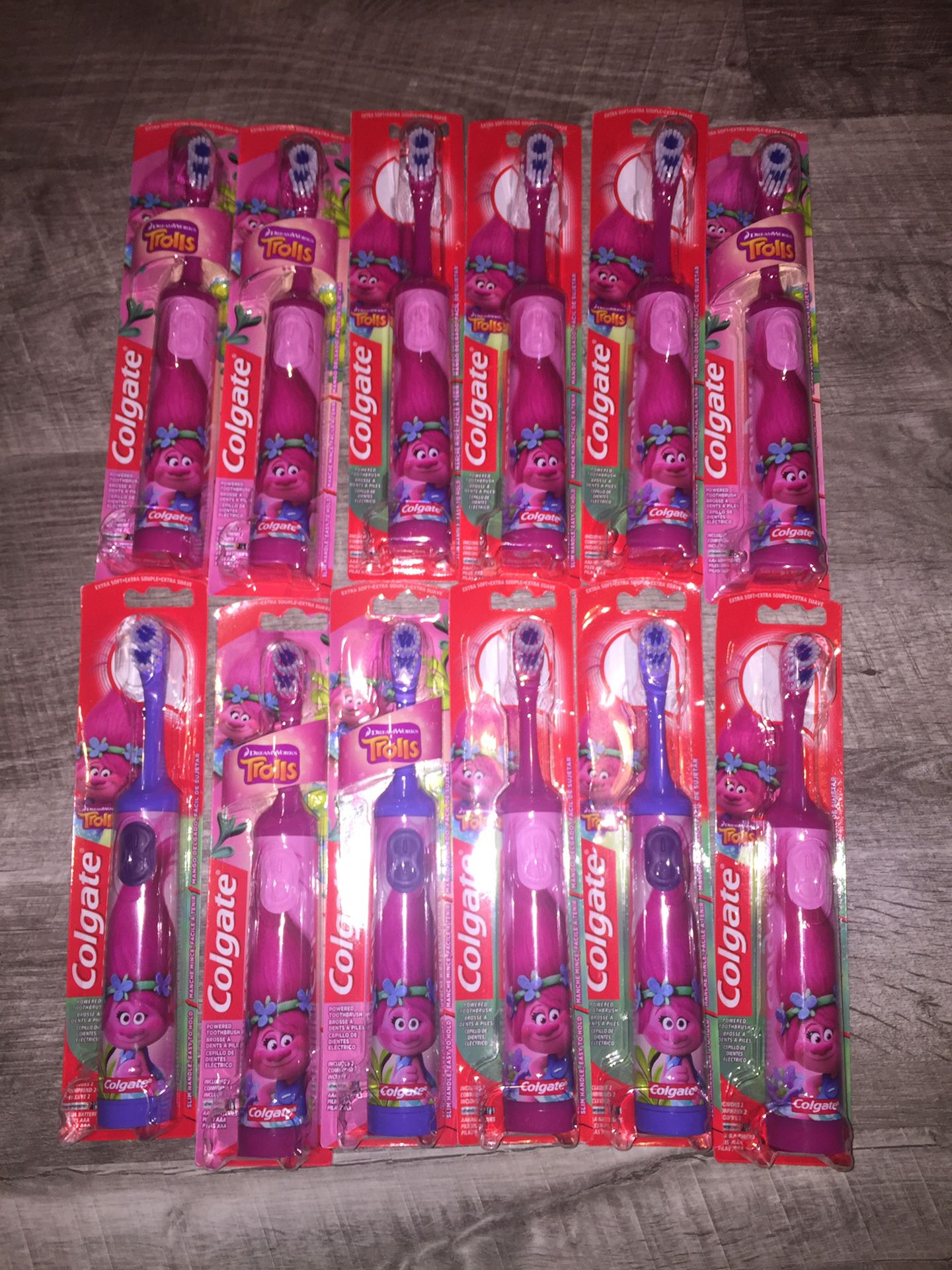 Powered toothbrush for kids trolls collection $3.50 each